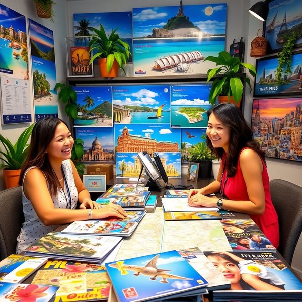 Using the noun phrase a travel agency in English