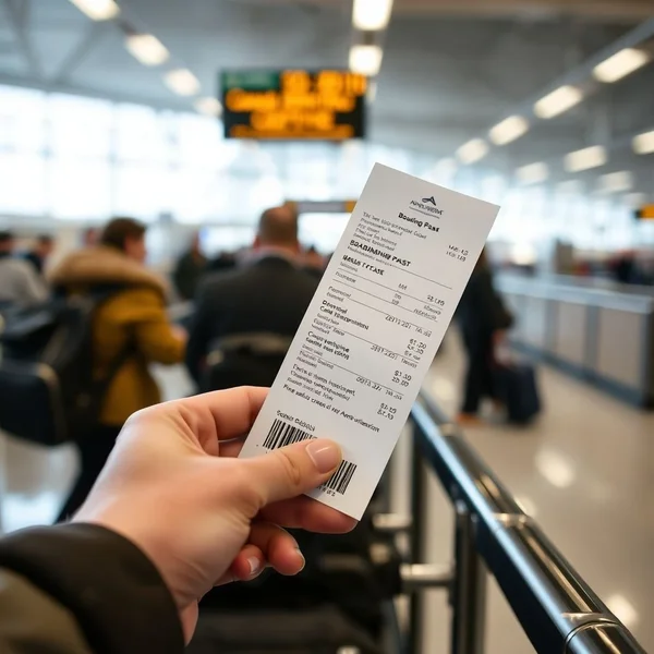 Un esempio di a boarding pass