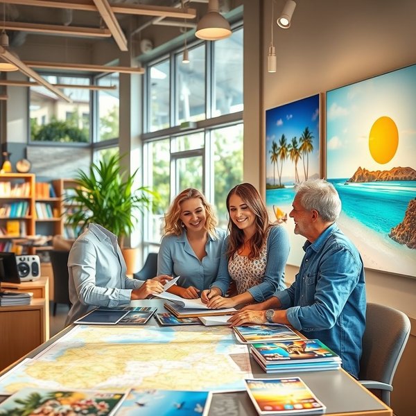 Using the noun phrase a travel agency in English