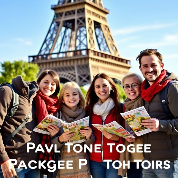Un grupo de turistas feliz en un tour en una ciudad exploring a city
