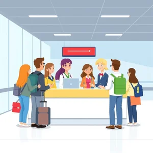 Comprendre et Utiliser le Groupe Nominal: The Check-in Counter