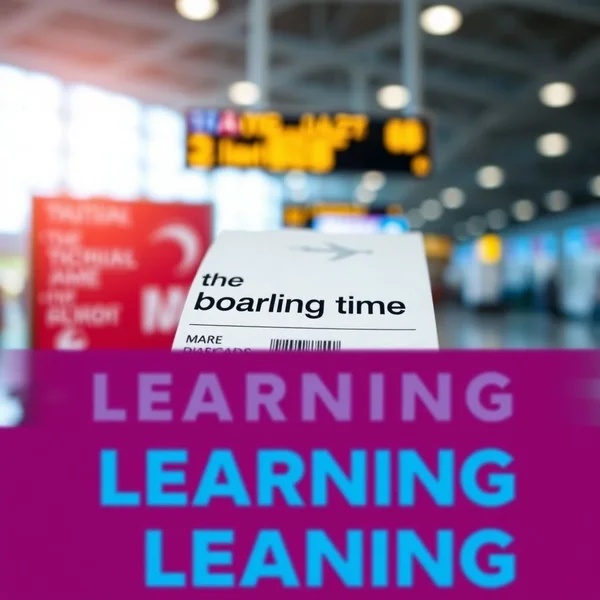 Een passagier die op zijn instapkaart kijkt om the boarding time te vinden