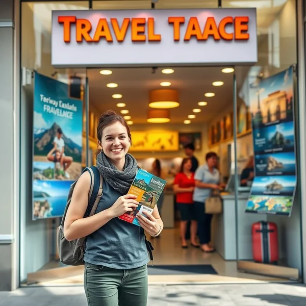 Using the noun phrase a travel agency in English