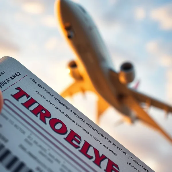 Seyahat için one-way ticket örneği.