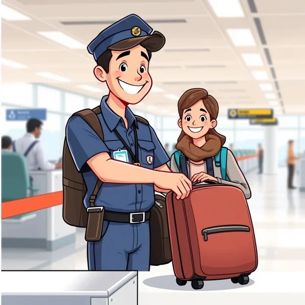 机场安检的插图