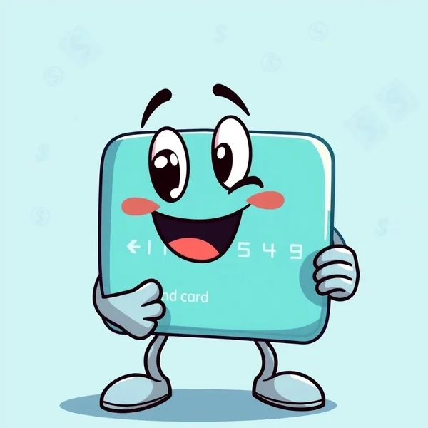 チップと数字が表示されたデビットカードのイラスト