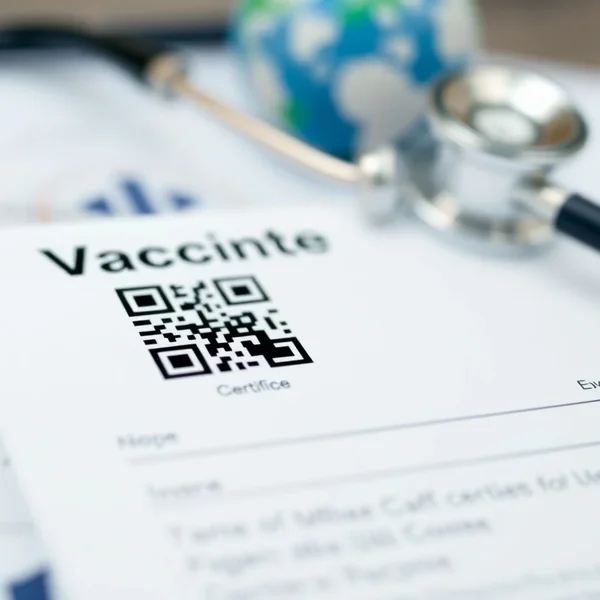 Image of a vaccination certificate