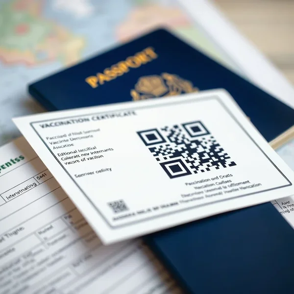 Image of a vaccination certificate