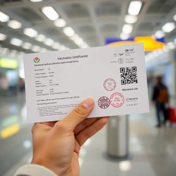 Image of a vaccination certificate