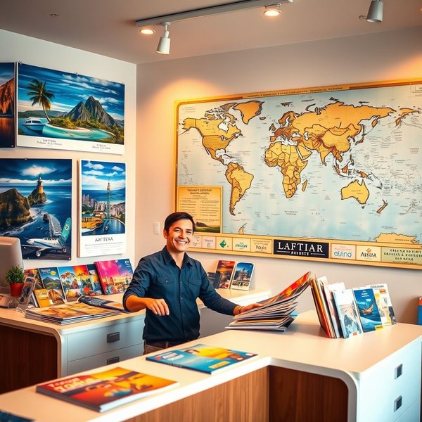Использование существительной фразы a travel agency на английском