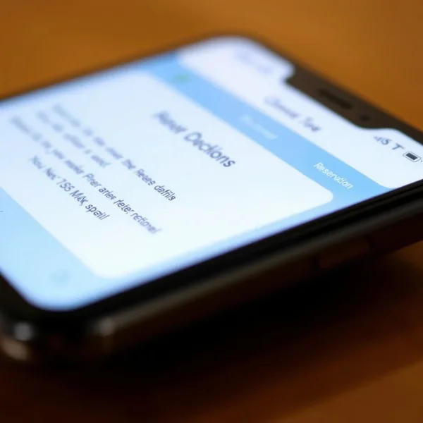 An example of a booking confirmation on a smartphone.