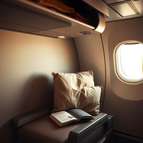 Bild von einem an aisle seat im Flugzeug