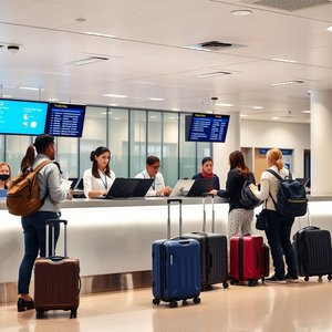 Verstehen und Verwenden: Die Substantivphrase 'the check-in counter'