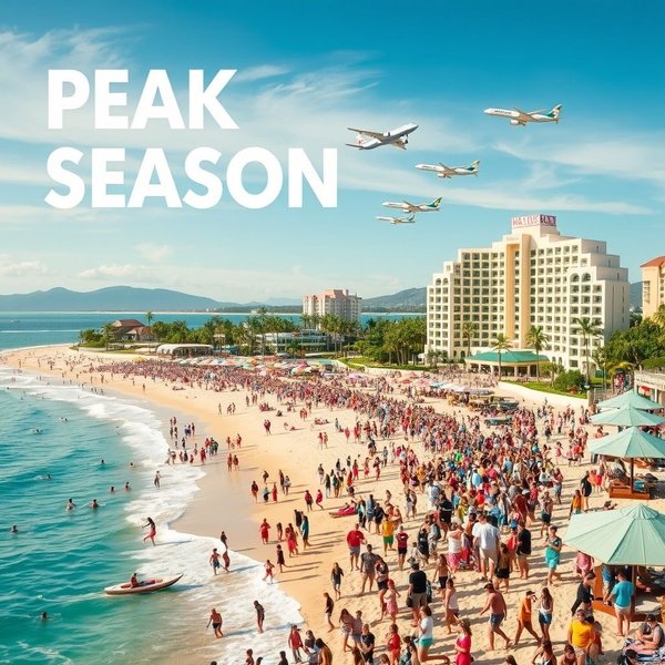 Using the noun phrase peak season in English