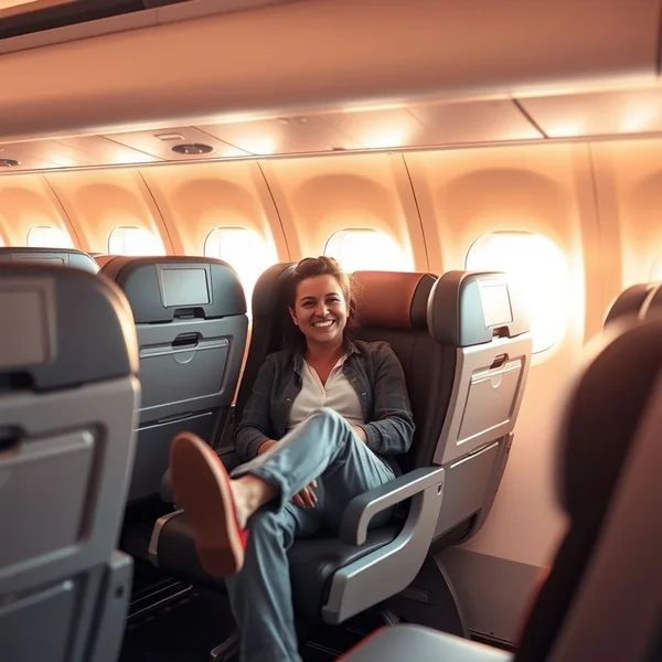 ภาพของ an aisle seat บนเครื่องบิน