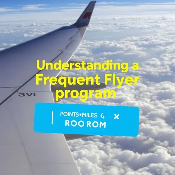 ปีกเครื่องบินพร้อมข้อความซ้อนอ่าน: Understanding a frequent flyer program