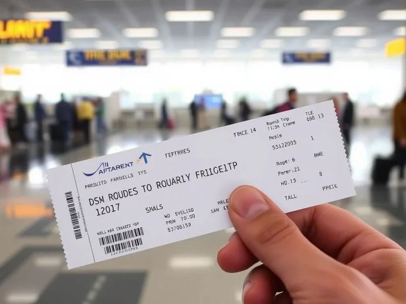 A graphic showing a round-trip ticket for travel.