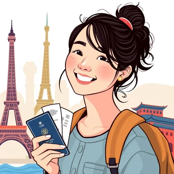 A backpacker looking at a map, planning for long-term travel