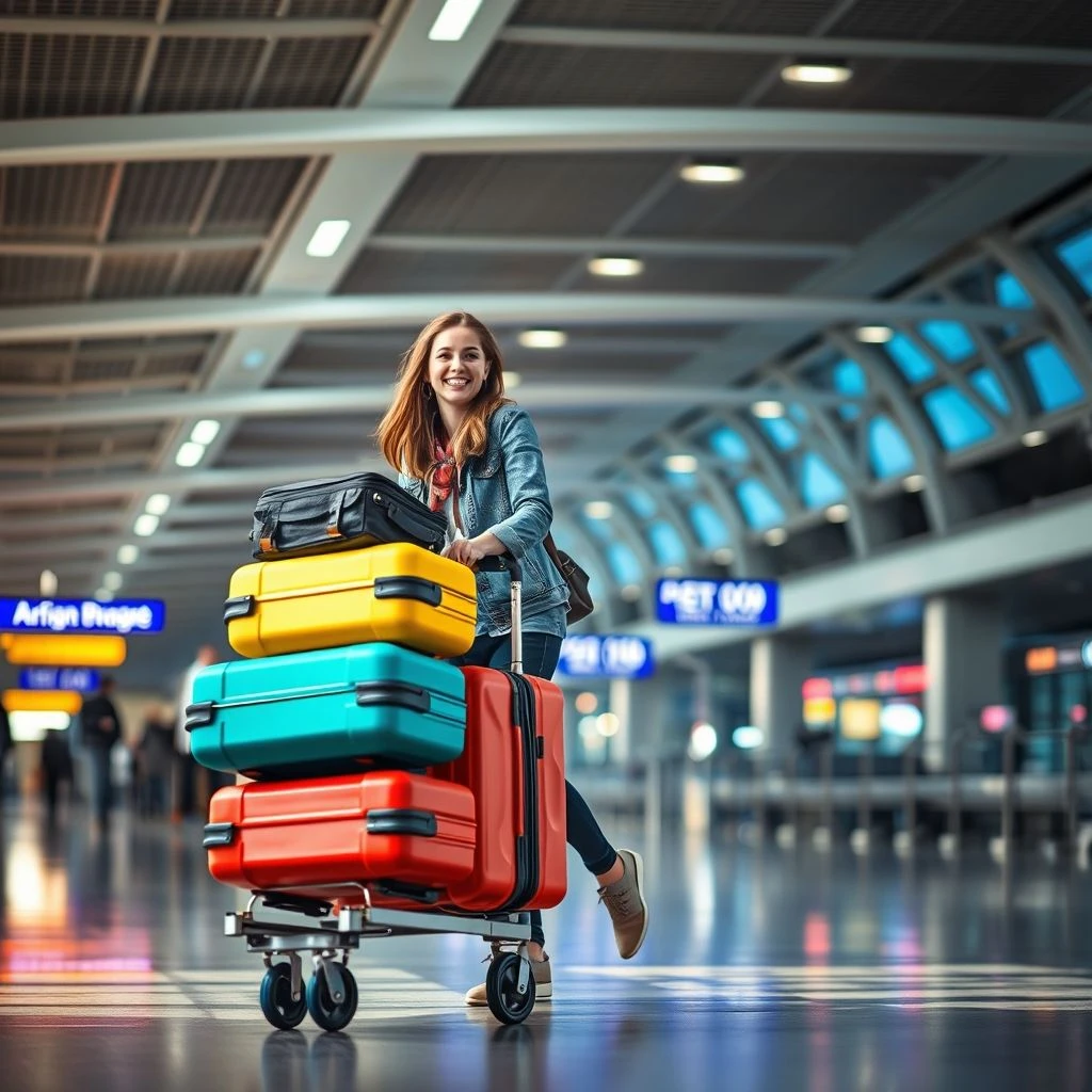 Begrijpen en gebruiken van de zelfstandig naamwoordgroep: a luggage cart