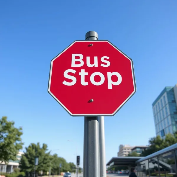 Un panneau indiquant un arrêt de bus