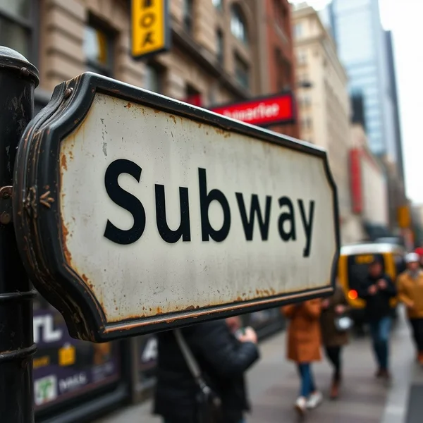 An image of a subway station, a key English noun phrase for city navigation.
