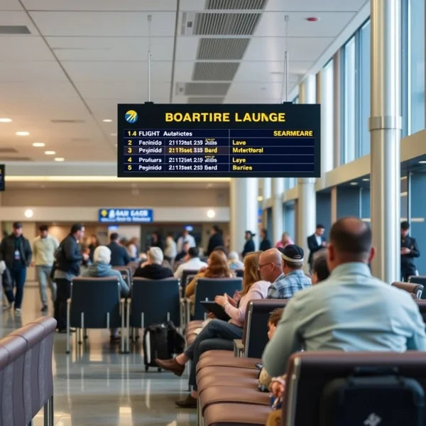 Een afbeelding van a boarding gate op een luchthaven
