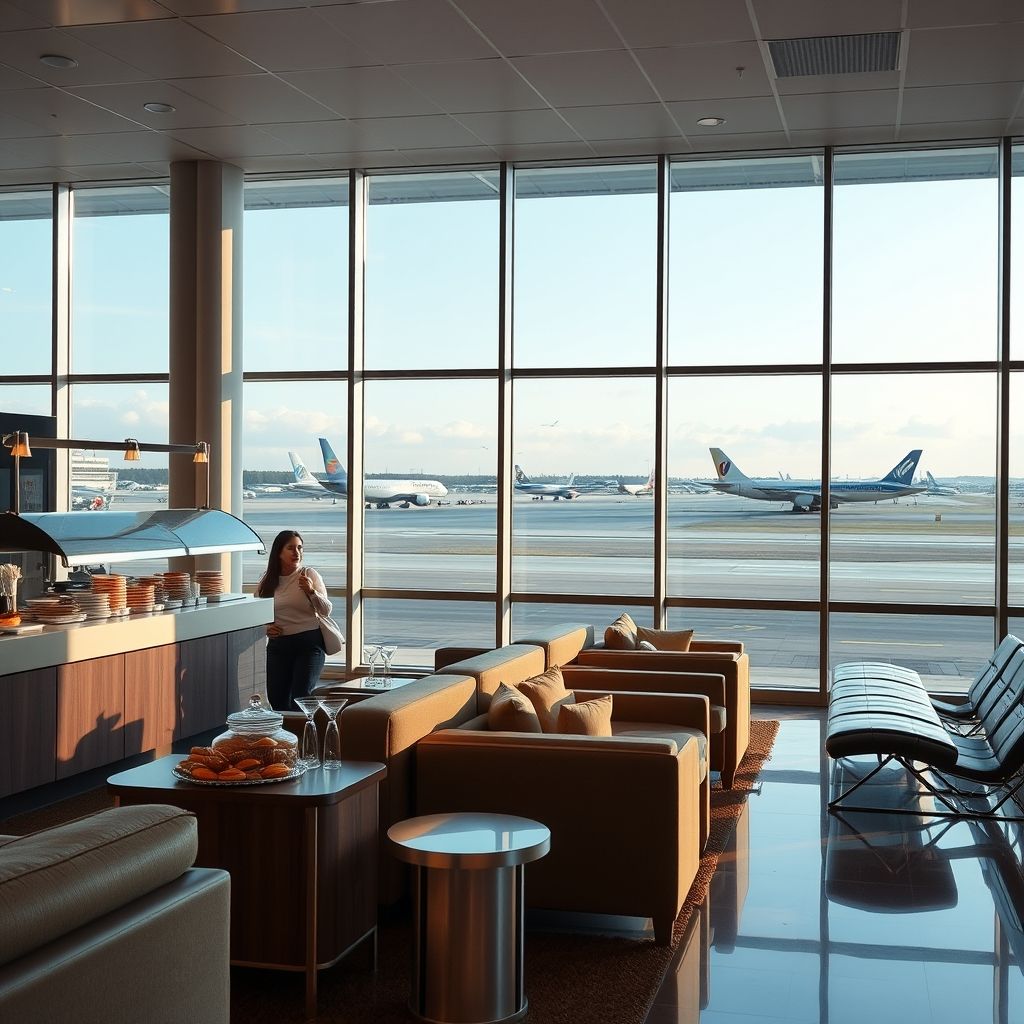 De naamwoordgroep 'an airport lounge' begrijpen en gebruiken