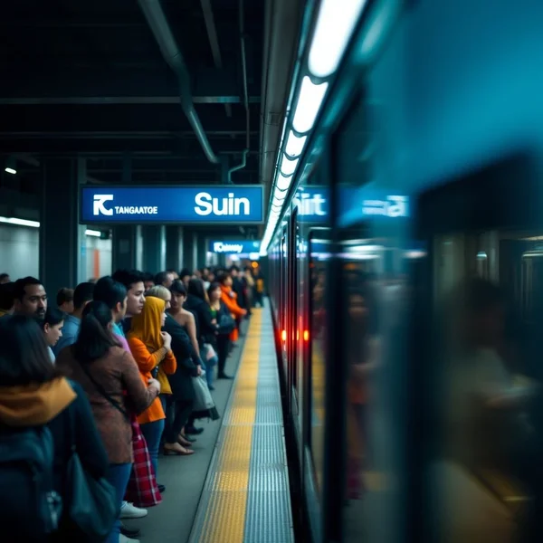 An image of a subway station, a key English noun phrase for city navigation.