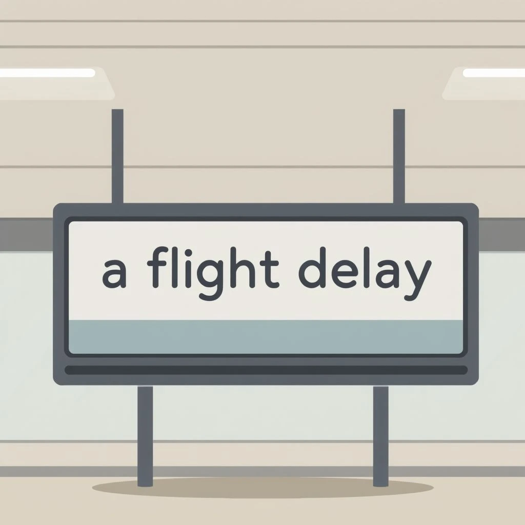 İsim Öbeği: a flight delay Kullanımı ve Anlamı Hakkında Her Şey