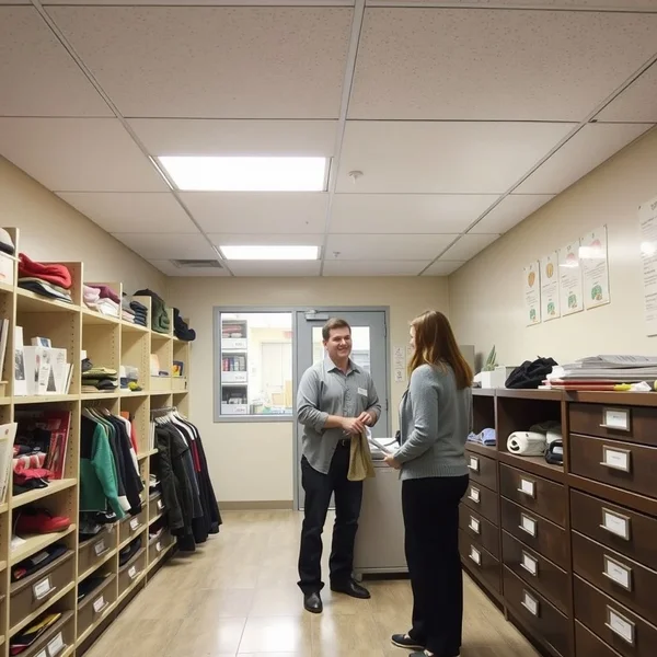 An image of the lost and found office