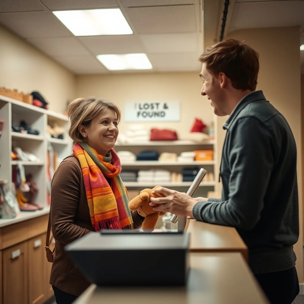 Das Verständnis und der Gebrauch der Nominalphrase: the lost and found office