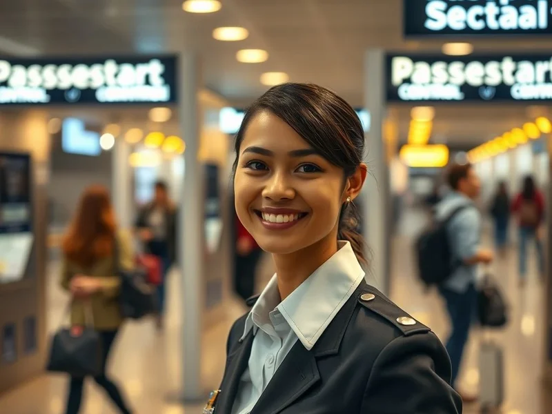 Image showing an immigration officer at a passport control booth