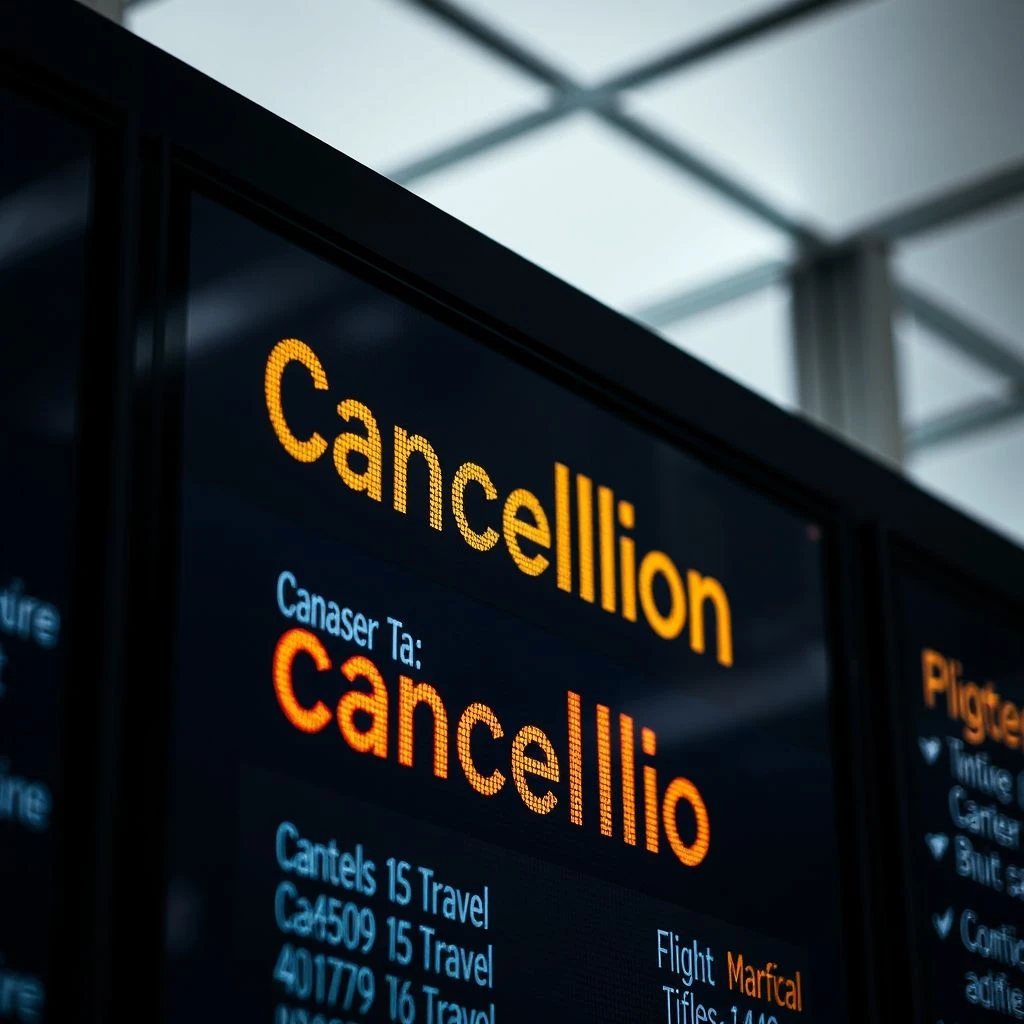 فهم واستخدام عبارة الاسم: a flight cancellation في اللغة الإنجليزية