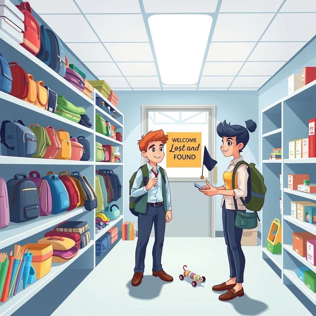 การทำความเข้าใจและการใช้วลีคำนาม the lost and found office