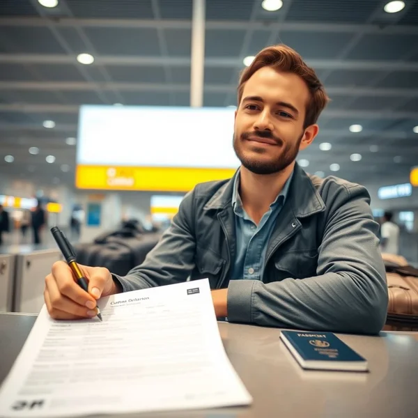 An example of a customs declaration form