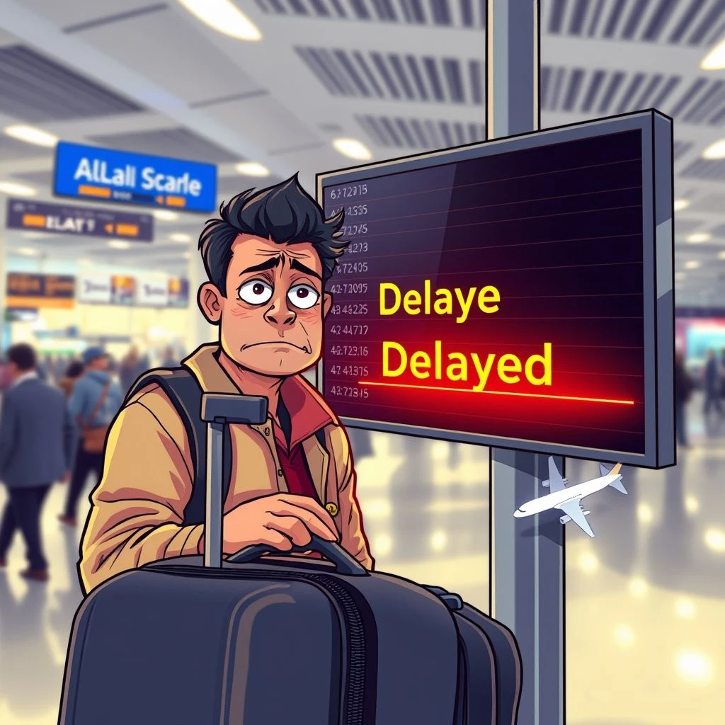 명사구 'a flight delay' 이해하고 사용하기: 의미, 문법, 연습
