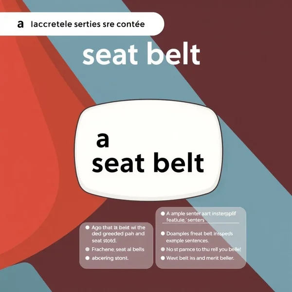 Using the noun phrase a seat belt in English