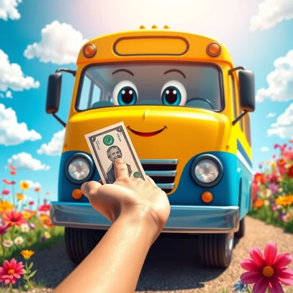 Image d'une personne payant a bus fare