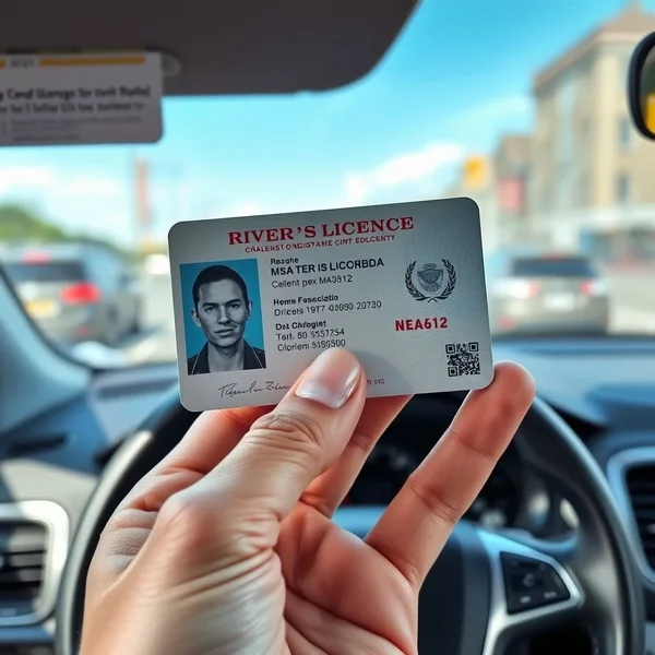 An image of a valid driver's license
