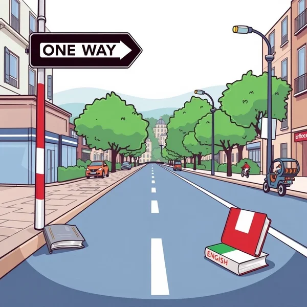 Understanding the noun phrase "a one-way street"
