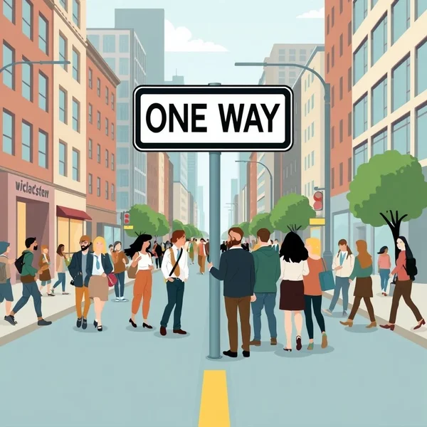 Comprensión de la frase nominal "a one-way street"