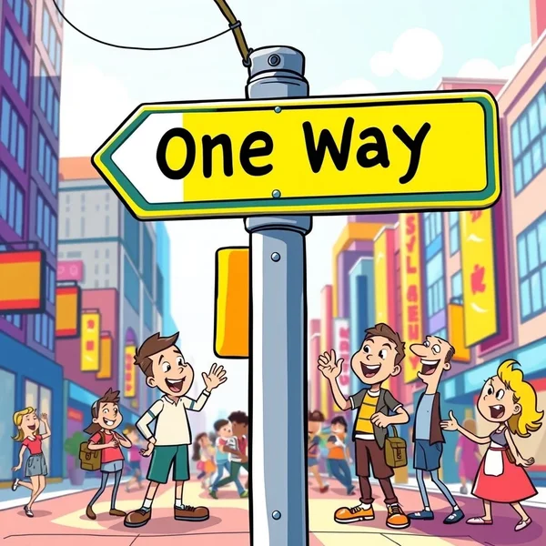 Understanding the noun phrase "a one-way street"