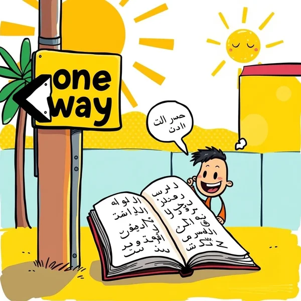 فهم العبارة الاسمية "a one-way street"