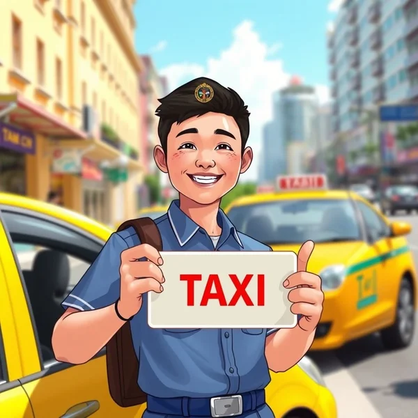 Sử dụng danh từ a taxi driver trong câu