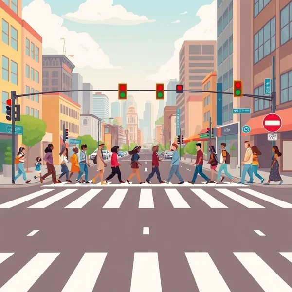 Image of a pedestrian crossing