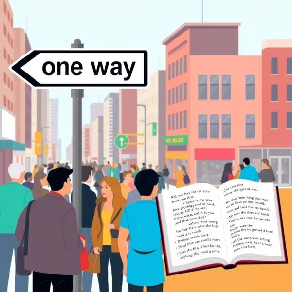 Понимание именной фразы "a one-way street"