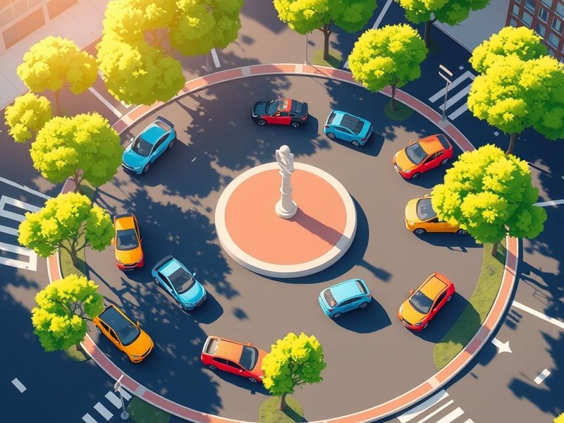 Image showing a roundabout to illustrate the noun phrase