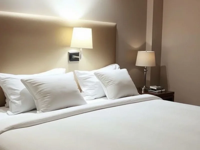 A comfortable and modern hotel with a double room