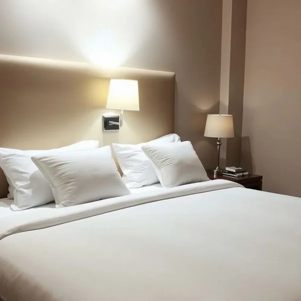A comfortable and modern hotel with a double room