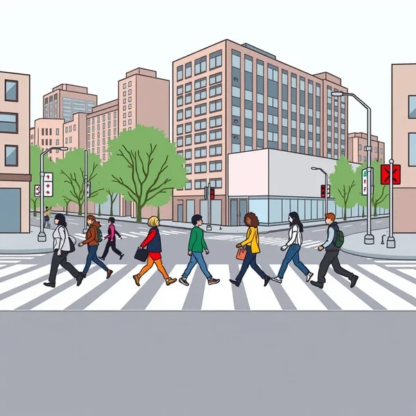 Image of a pedestrian crossing